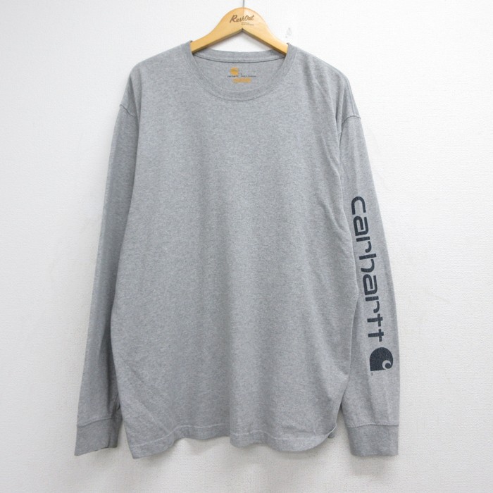カーハート 長袖Tシャツ 霜降り グレー メンズXL相当 | 古着