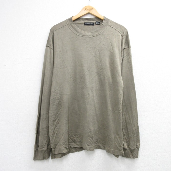 JHANE BARNES 長袖Tシャツ 霜降り カーキ メンズXL相当 | 古着