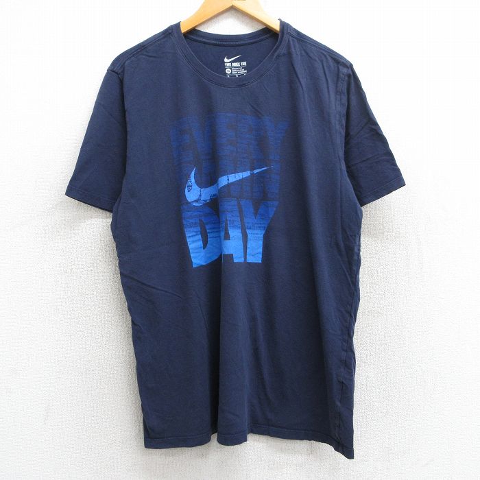 ナイキ 半袖Tシャツ ビッグロゴ ネイビー XL | 古着