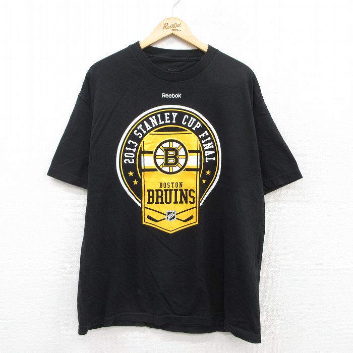 リーボック 半袖Tシャツ ボストンブルーインズ ブラック XL | 古着