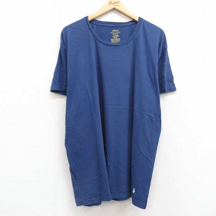 ラルフローレン 半袖Tシャツ ワンポイントロゴ ネイビー XL | 古着