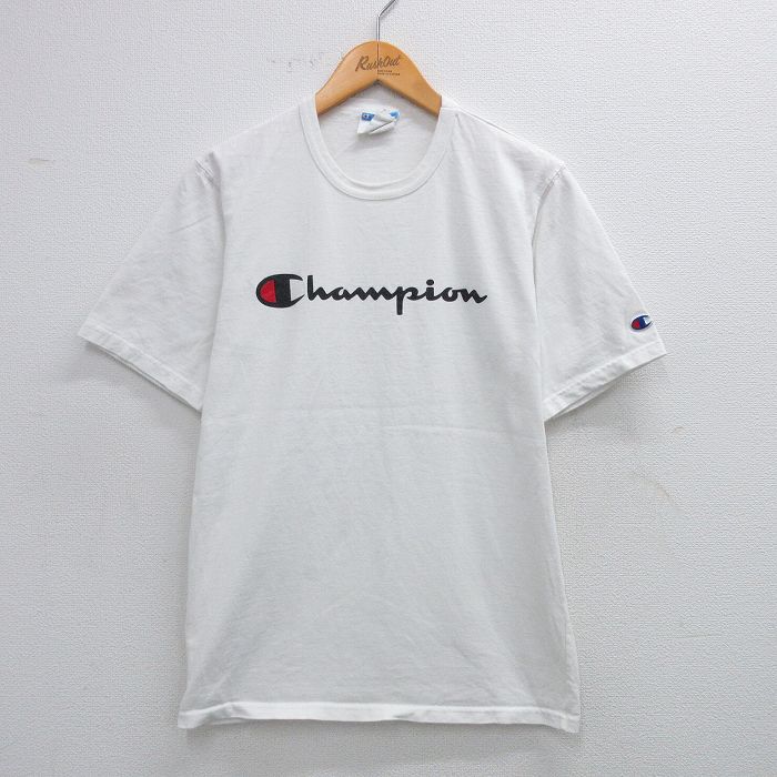 チャンピオン 半袖Tシャツ ビッグロゴ ホワイト M | 古着