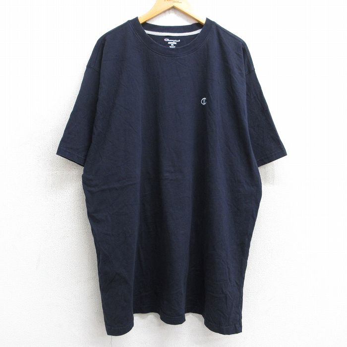 チャンピオン 半袖Tシャツ ワンポイントロゴ ネイビー XL | 古着
