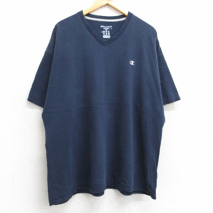 チャンピオン 半袖Tシャツ ワンポイントロゴ ネイビー XL | 古着