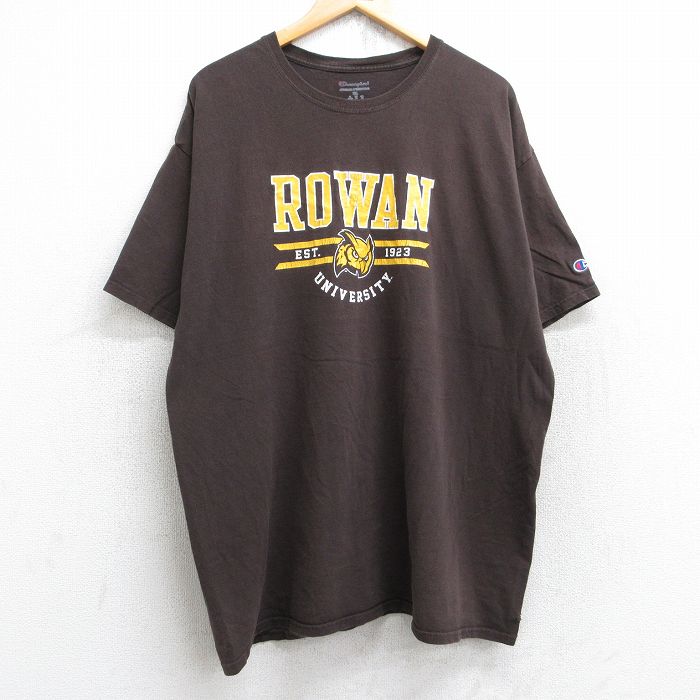 チャンピオン 半袖Tシャツ ローワン大学 ブラウン XL | 古着