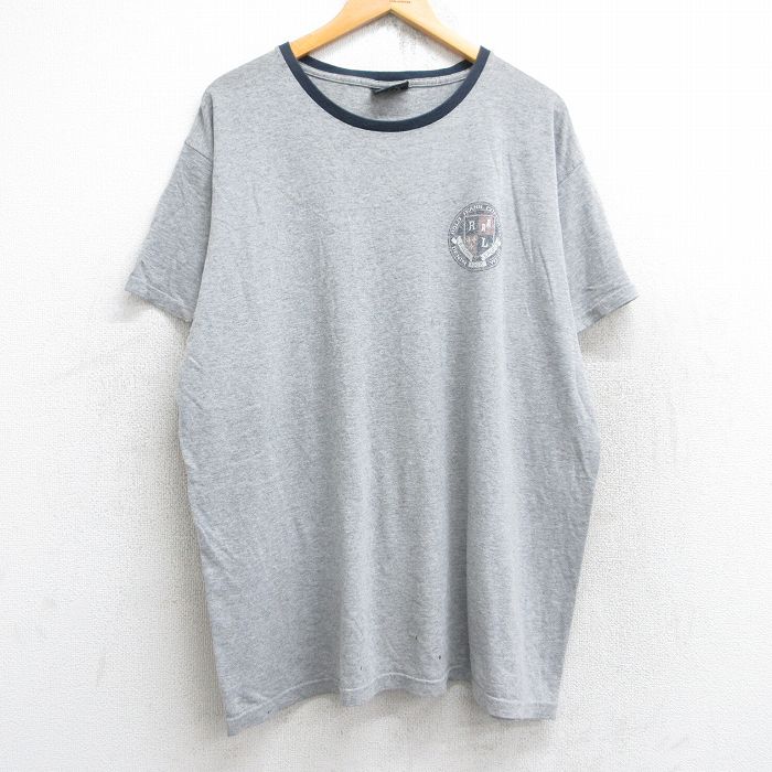 ラルフローレン 00s 半袖Tシャツ ワンポイントロゴ グレー XL | 古着