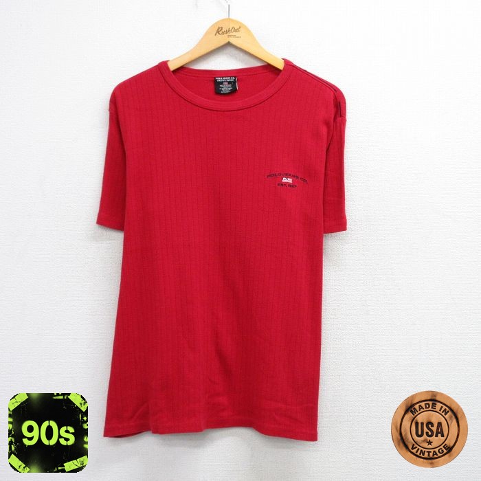 ラルフローレン 90s 半袖Tシャツ ワンポイントロゴ レッド XL | 古着