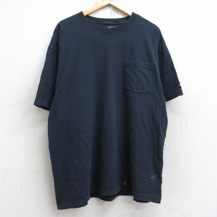 ディッキーズ 半袖Tシャツ 胸ポケット付き ネイビー XL | 古着
