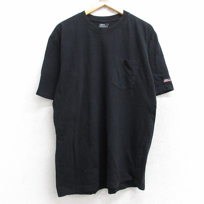 【50%OFF】ディッキーズ 半袖Tシャツ 胸ポケット付き ブラック XL | 古着