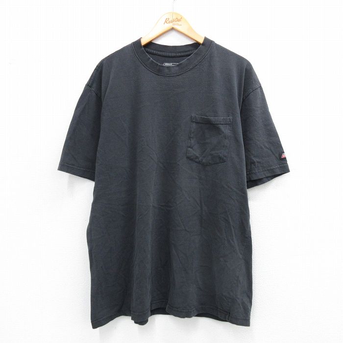 ディッキーズ 半袖Tシャツ 胸ポケット付き ブラック XL | 古着