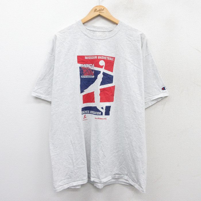 チャンピオン 半袖Tシャツ ミズーリバスケットボール グレー XL | 古着