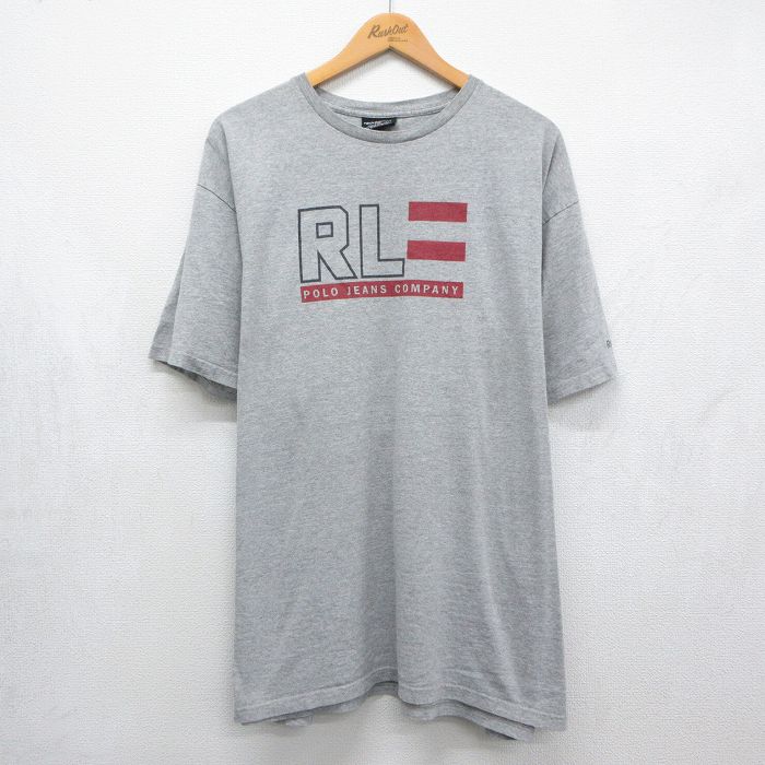 ラルフローレン 半袖Tシャツ ビッグロゴ グレー XL | 古着