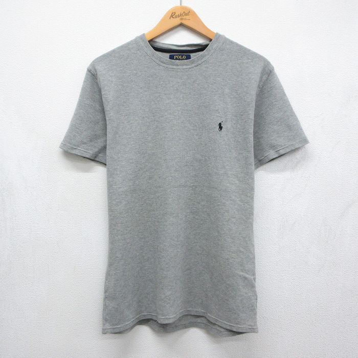 ラルフローレン 半袖サーマルTシャツ ワンポイントロゴ グレー XL | 古着