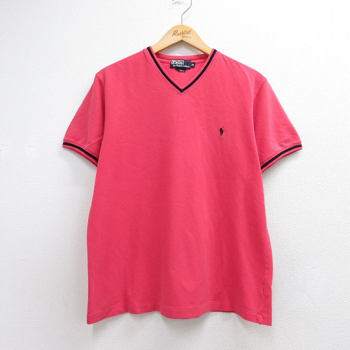 ラルフローレン 90s 半袖Tシャツ ワンポイントロゴ レッド メンズL相当 | 古着