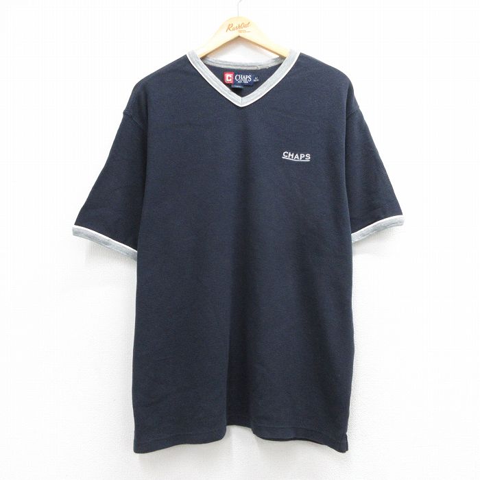 【20％OFF】チャップス 半袖Tシャツ ワンポイントロゴ ネイビー メンズXL相当 | 古着