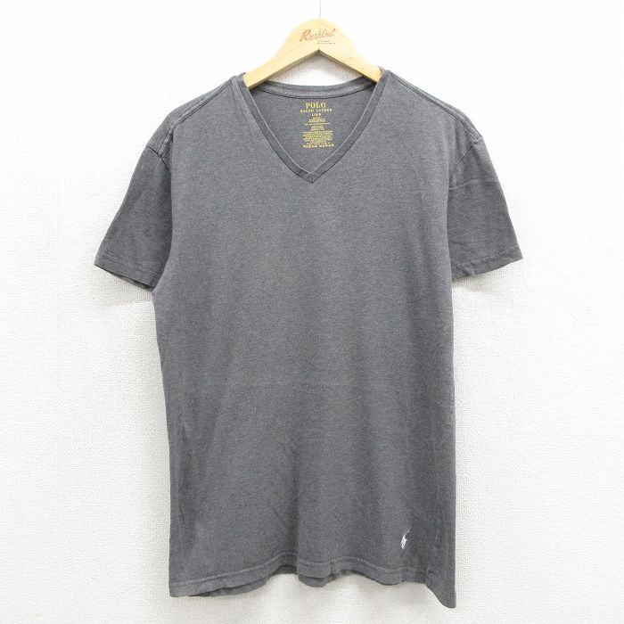 ラルフローレン 半袖Tシャツ ワンポイントロゴ グレー メンズL相当 | 古着