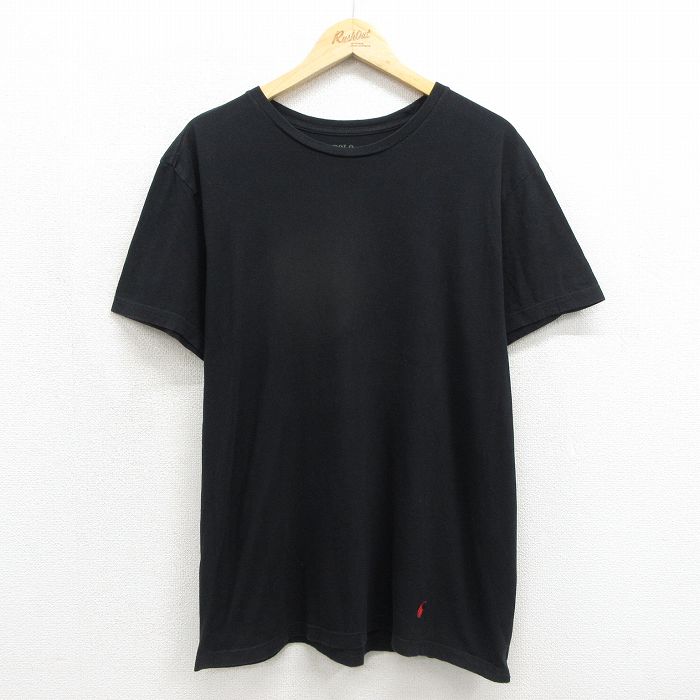ラルフローレン 半袖Tシャツ ワンポイントロゴ ブラック メンズL相当 | 古着