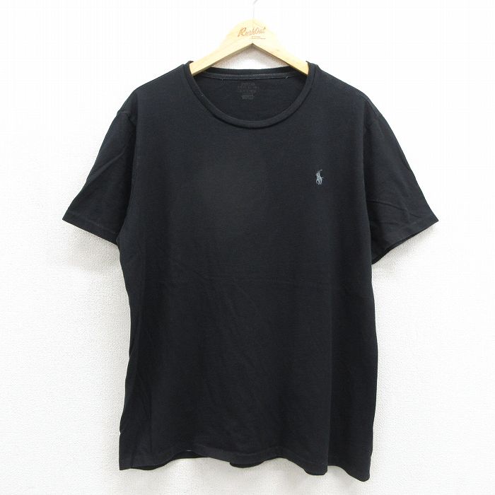 ラルフローレン 半袖Tシャツ ワンポイントロゴ ブラック メンズXL相当 | 古着