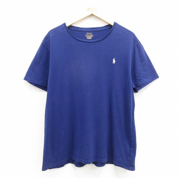 ラルフローレン 半袖Tシャツ ワンポイントロゴ ネイビー メンズXL相当 | 古着