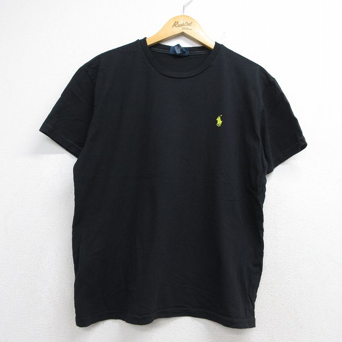 ラルフローレン 90s 半袖Tシャツ ワンポイントロゴ ブラック メンズL相当 | 古着