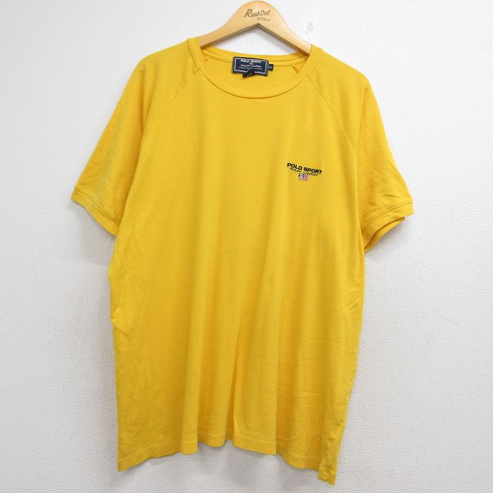 ラルフローレン 半袖Tシャツ ワンポイントロゴ イエロー メンズXL相当 | 古着