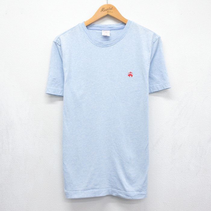 ブルックスブラザーズ 半袖Tシャツ 霜降り ライトブルー メンズL相当 | 古着
