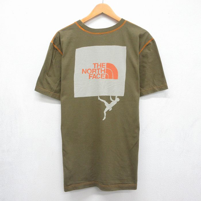 ノースフェイス 半袖Tシャツ ビッグロゴ カーキ メンズXL相当 | 古着