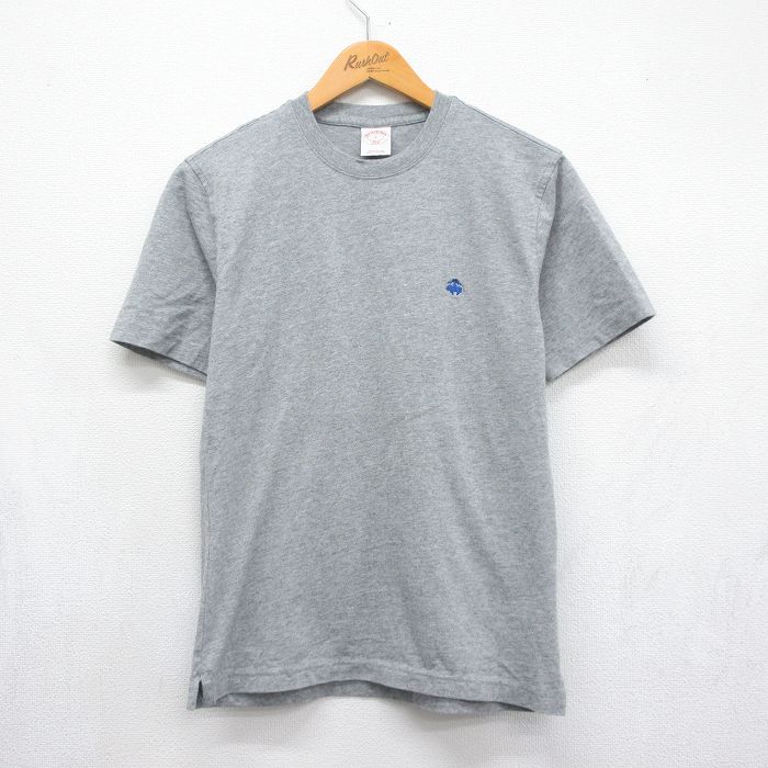 ブルックスブラザーズ 半袖Tシャツ ワンポイントロゴ グレー メンズS相当 | 古着