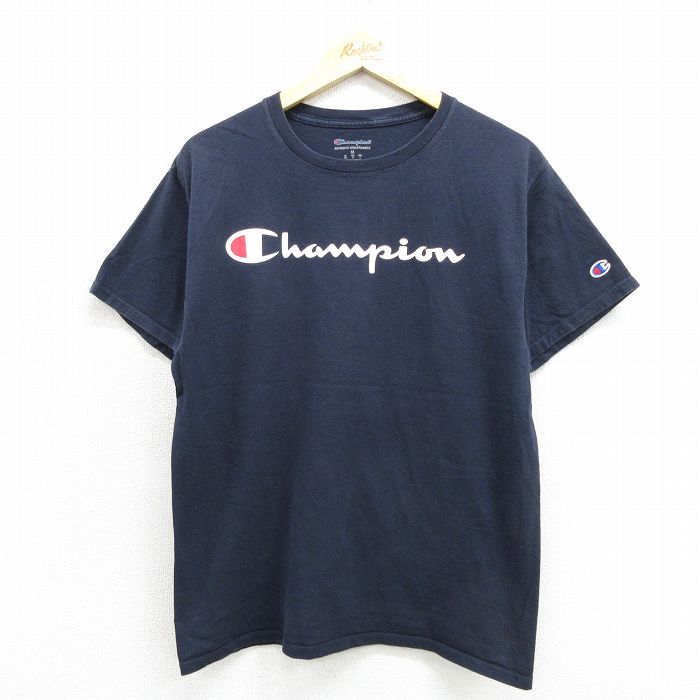 チャンピオン M 半袖Tシャツ ビッグロゴ ブラック メンズM相当 | 古着