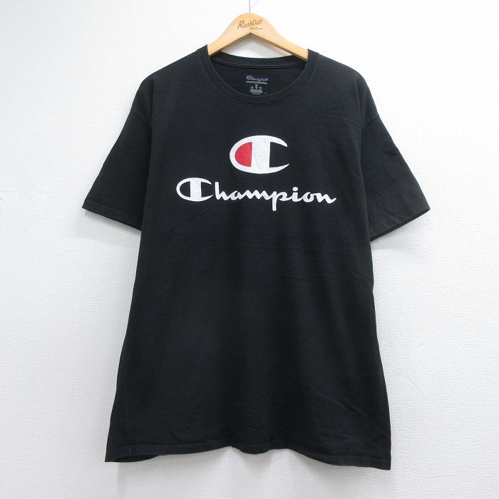 チャンピオン 半袖Tシャツ ブラック メンズXL相当 | 古着