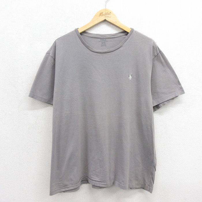 ラルフローレン 半袖Tシャツ ワンポイントロゴ グレー メンズXL相当 | 古着