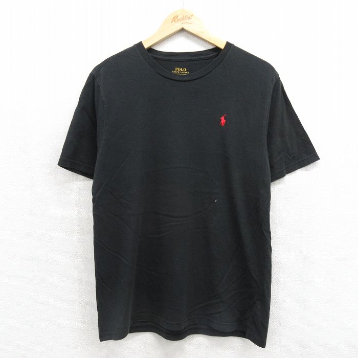 ラルフローレン 半袖Tシャツ ワンポイントロゴ ブラック メンズXL相当 | 古着