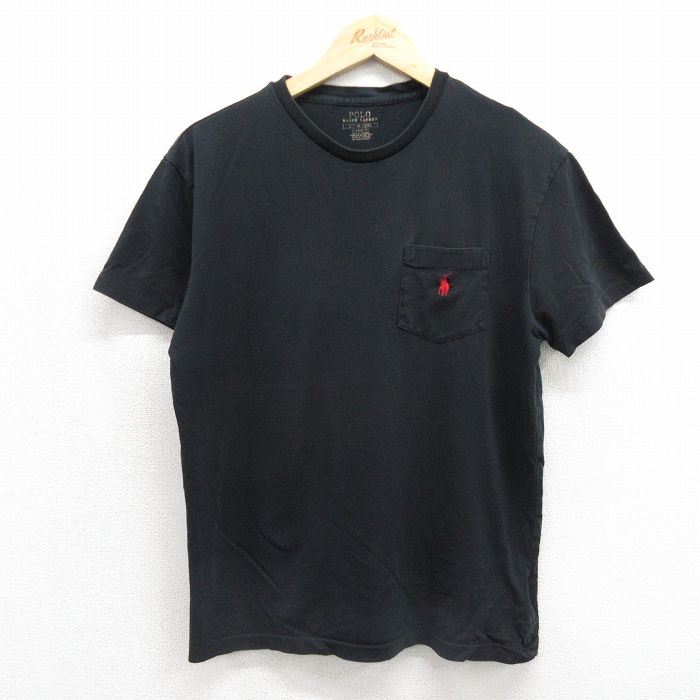 ラルフローレン 半袖Tシャツ ワンポイントロゴ ブラック メンズL相当 | 古着