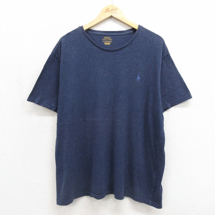 ラルフローレン 半袖Tシャツ ワンポイントロゴ ネイビー メンズXL相当 | 古着