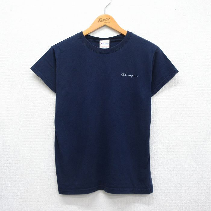 チャンピオン 半袖Tシャツ ワンポイントロゴ ネイビー メンズM相当 | 古着