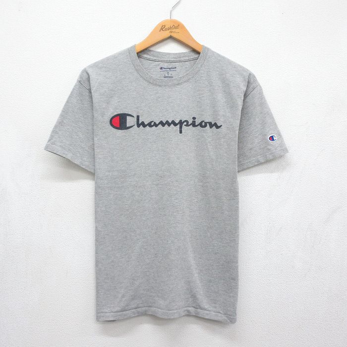 チャンピオン 半袖Tシャツ ビッグロゴ グレー メンズM相当 | 古着