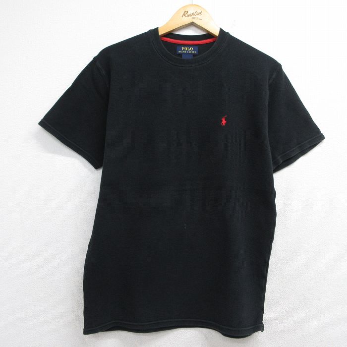ラルフローレン 半袖Tシャツ ワンポイントロゴ ブラック メンズL相当 | 古着