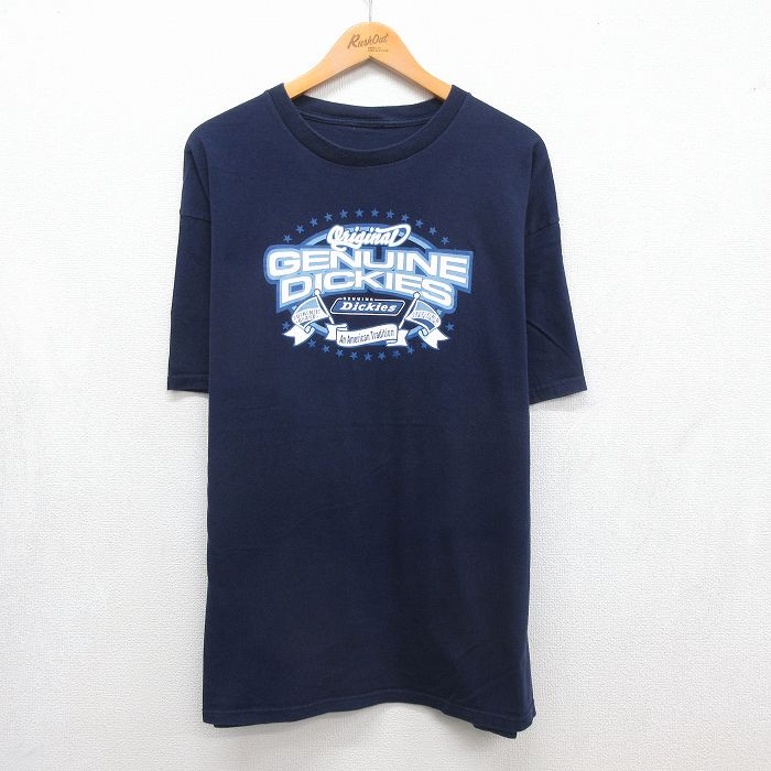 ディッキーズ 半袖Tシャツ ネイビー メンズXL相当 | 古着