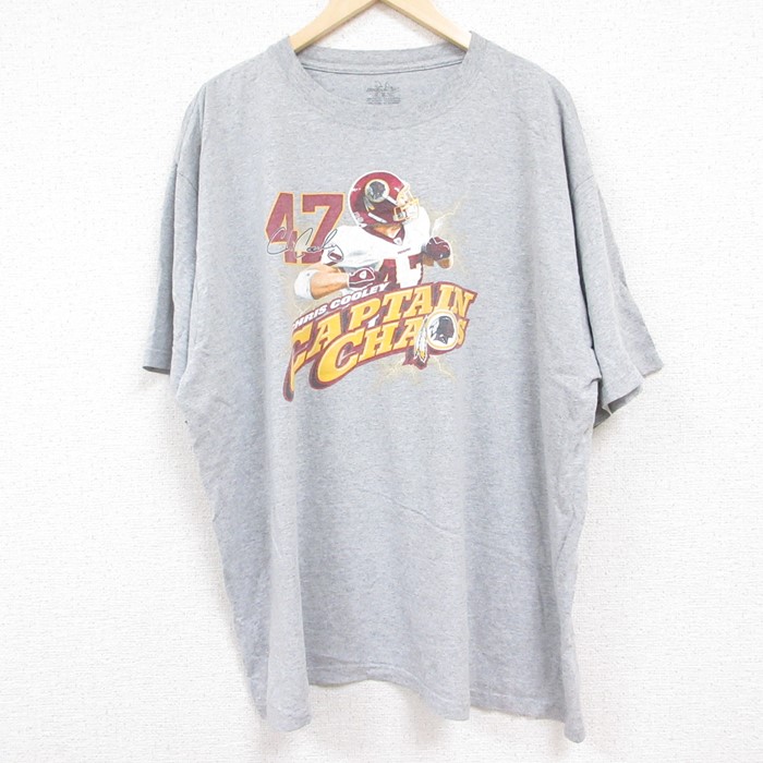 【50%OFF】リーボック 半袖Tシャツ ワシントンレッドスキンズ グレー XL | 古着