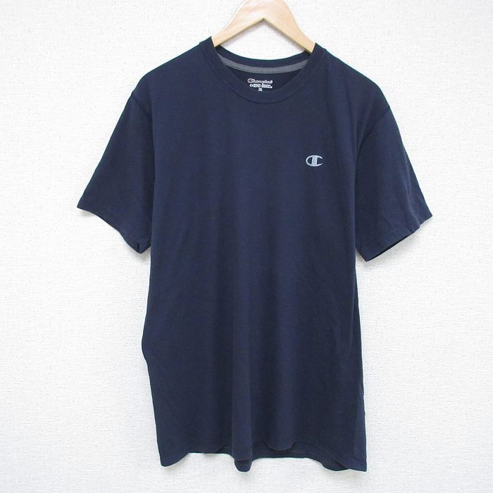 チャンピオン 半袖Tシャツ ワンポイントロゴ ネイビー L | 古着