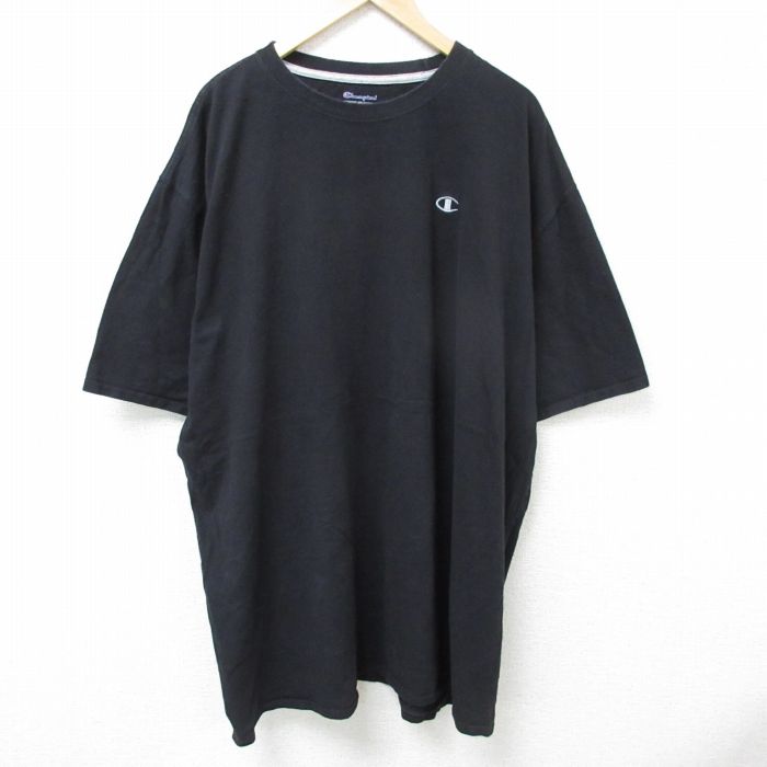 チャンピオン 半袖Tシャツ ワンポイントロゴ ブラック XL | 古着