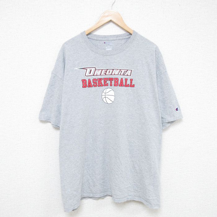 チャンピオン 半袖Tシャツ バスケットボール グレー霜降り XL | 古着
