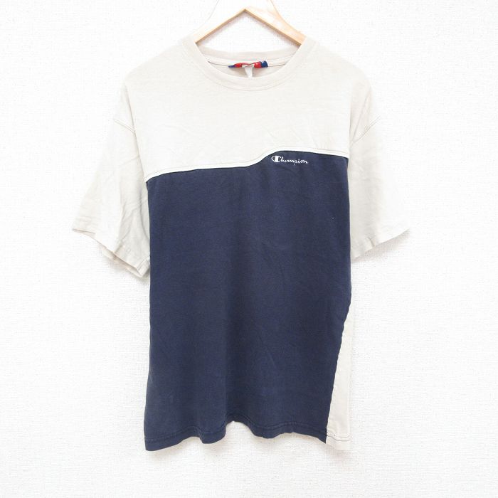 チャンピオン 半袖Tシャツ ワンポイントロゴ ネイビー XL | 古着