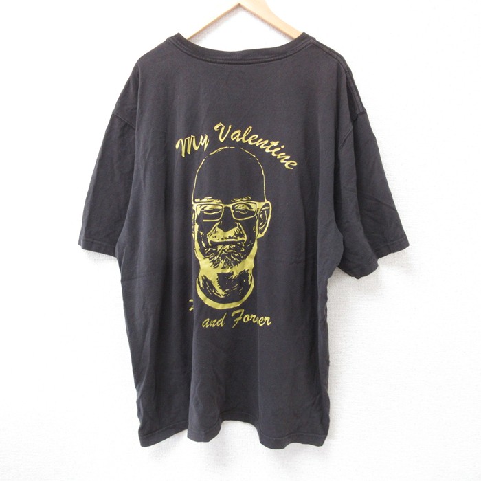 XL★古着 カーハート Carhartt 半袖 ブランド Tシャツ メンズ バレンタイン 胸ポケット付き 大きいサイズ ロング丈 コットン クルーネック 黒 ブラック 25jul18 中古