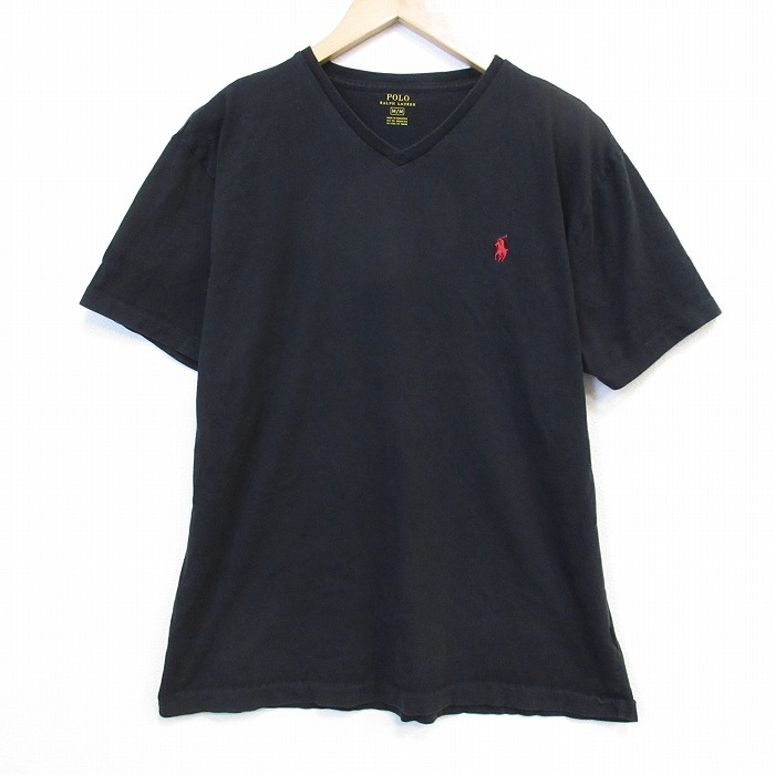 ラルフローレン 半袖Tシャツ ワンポイントロゴ ブラック メンズL相当 | 古着