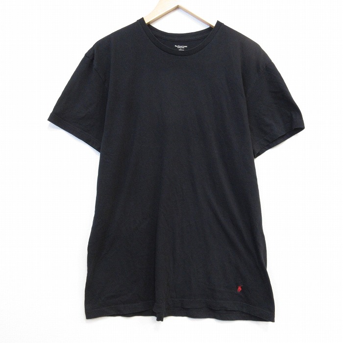 ラルフローレン 半袖Tシャツ ワンポイントロゴ ブラック メンズXL相当 | 古着