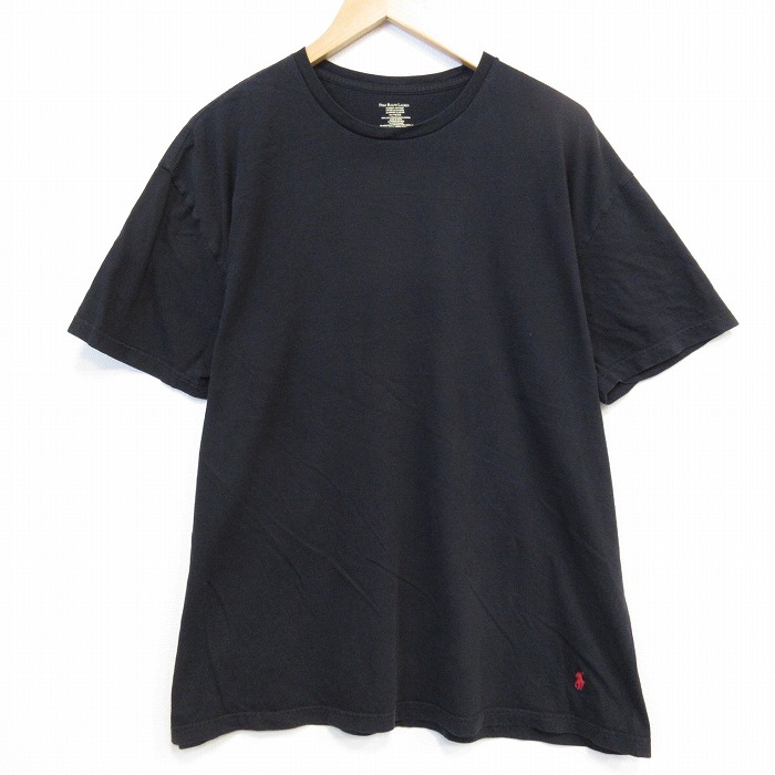 ラルフローレン 半袖Tシャツ ワンポイントロゴ ブラック メンズXL相当 | 古着