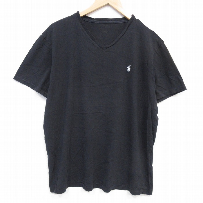 ラルフローレン 半袖Tシャツ ワンポイントロゴ ブラック メンズXL相当 | 古着