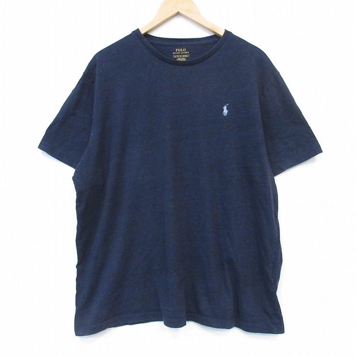 ラルフローレン 半袖Tシャツ 霜降り ネイビー XL | 古着 26aug28