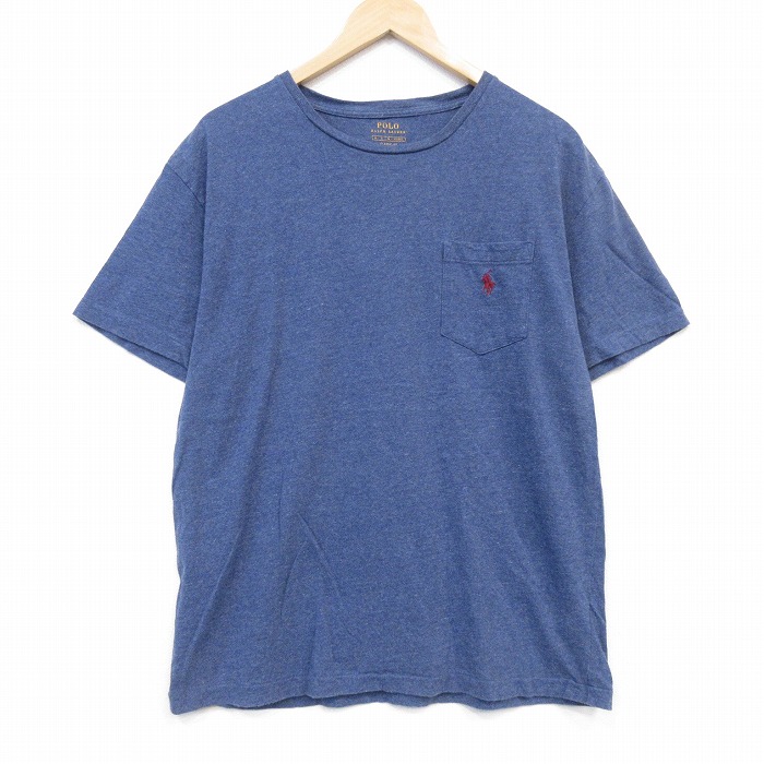 ラルフローレン 半袖Tシャツ 霜降り ネイビー L | 古着 26aug28